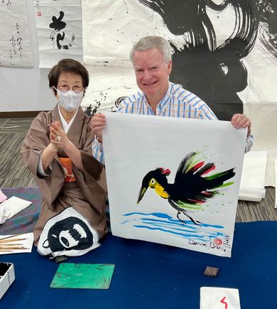 Wa-la!!!! “My” masterpiece!!! And I get to keep it. We both signed it.