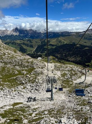 Taking the chairlift back down