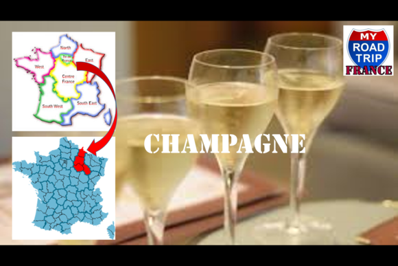 That's one of presentation sheets for my family to understand the orientation. Location of Champagne, very close to Paris in the North East of France and its specialty.
