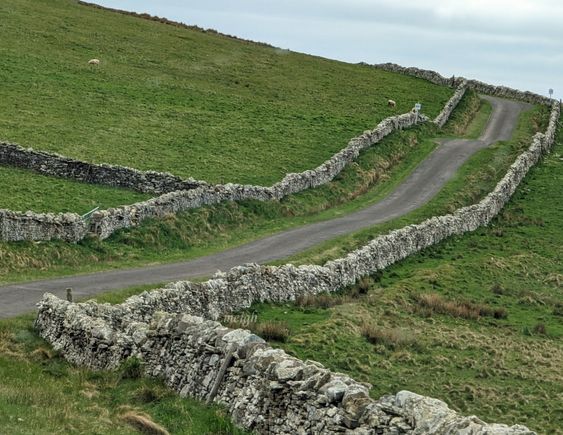 One of the main roads on the island