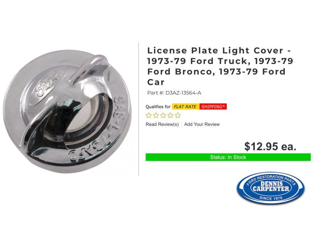License Plate Light for Rear Bumper Ford Truck Enthusiasts Forums