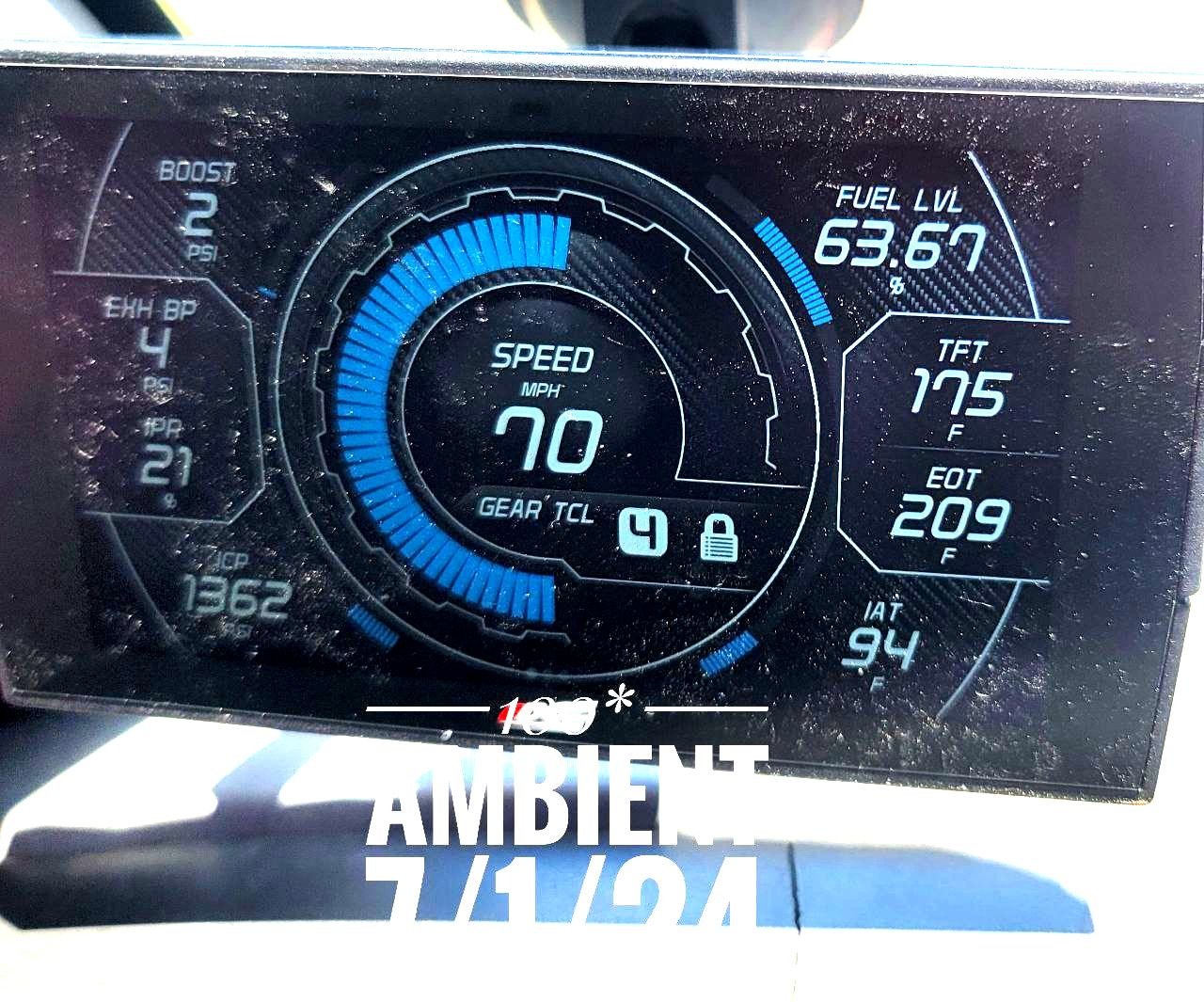 100*F  outswide temp