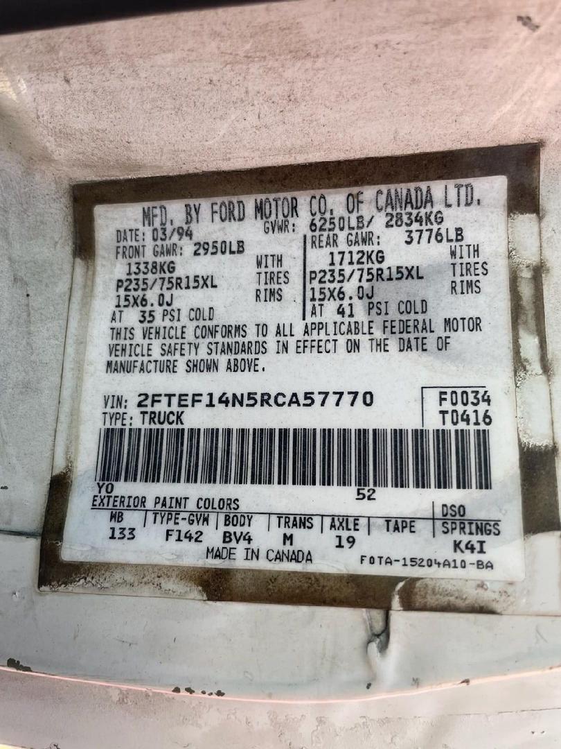 Calibration Code to to EEC Program Code Page 5 Ford Truck