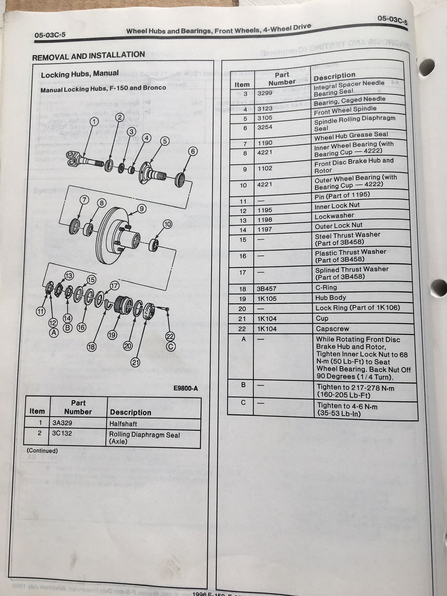 Dana 60 Spindle Nut Correct Torque/wheel Bearing Replacment, 48 OFF