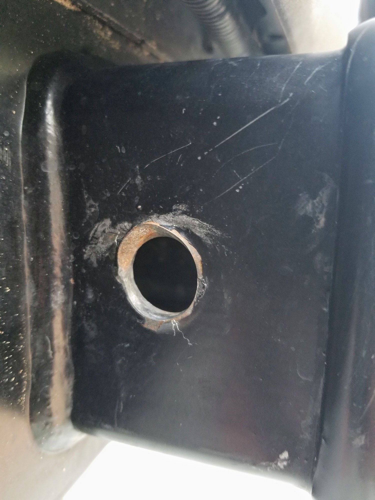 Trailer Hitch Receiver Pin Hole Ware and Flanging Ford Truck