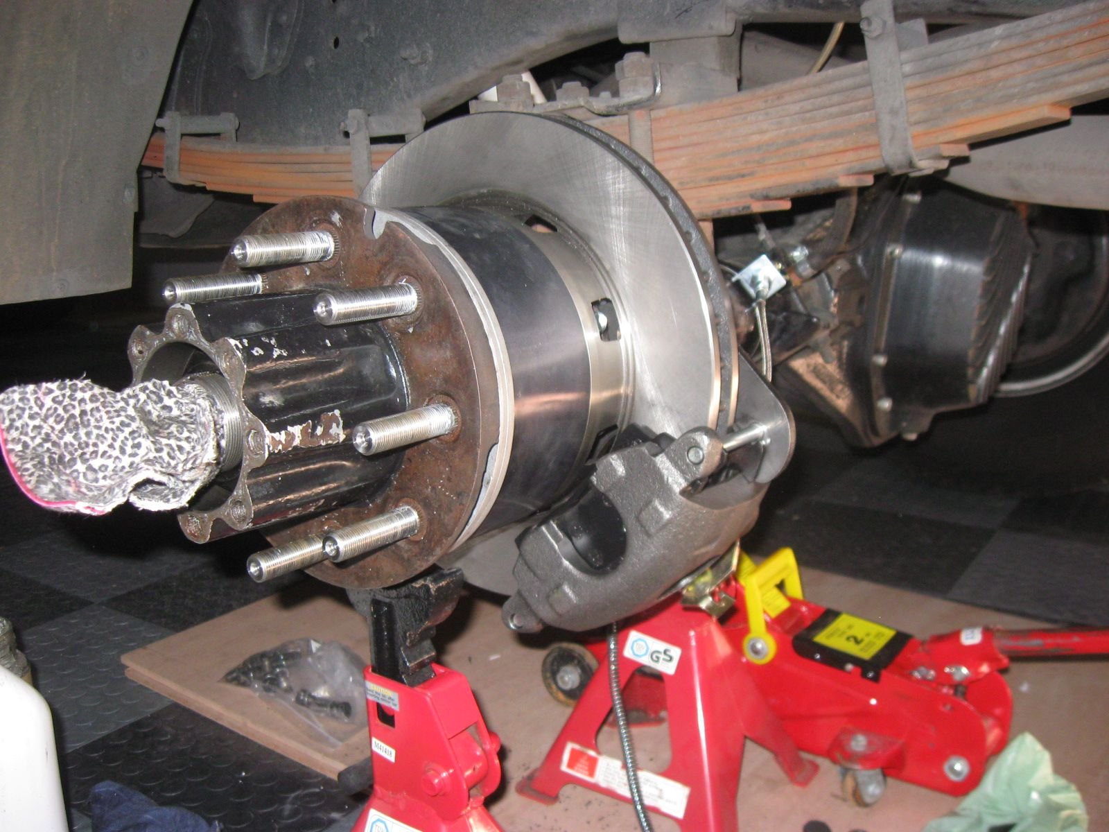 Dana 70 disc brake conversion DUALLY with 16'' steelies, a.k.a. coin