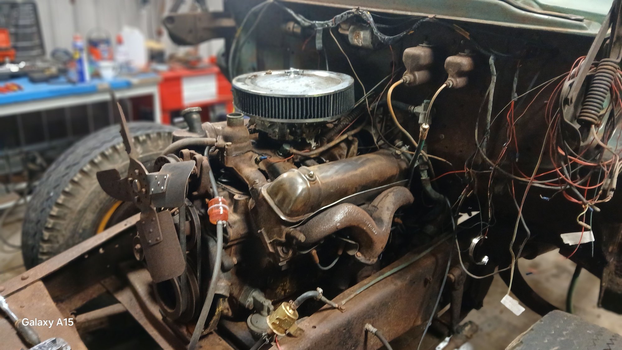 Engine bay before refurb