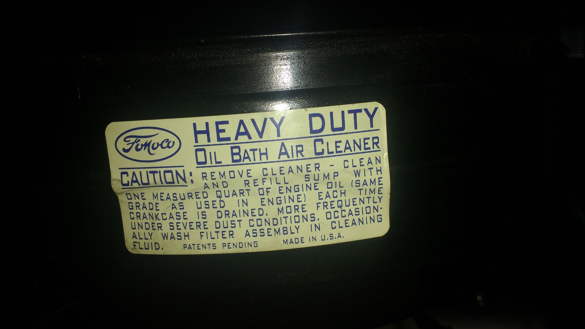 Oil Bath Air Cleaner Cleaning Ford Truck Enthusiasts Forums