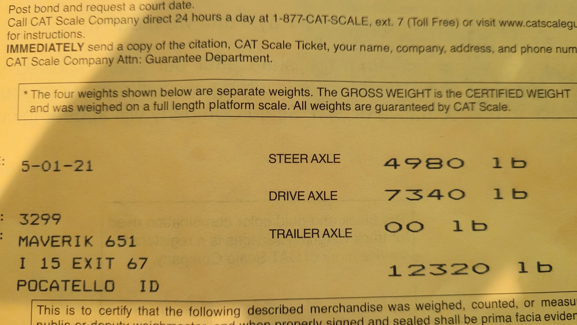 Weighing truck and TC on CAT scale - Ford Truck Enthusiasts Forums