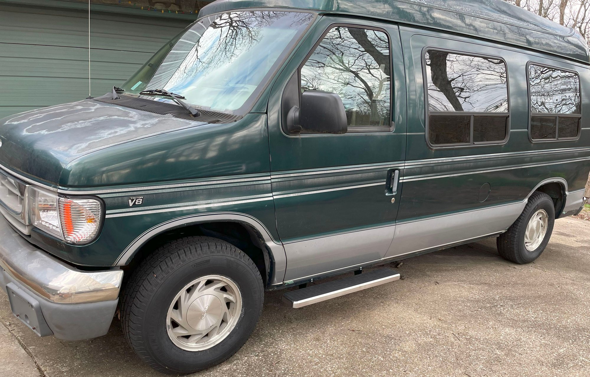 These running boards work really well and look better than the standard conversion van composite boards (IMHO)