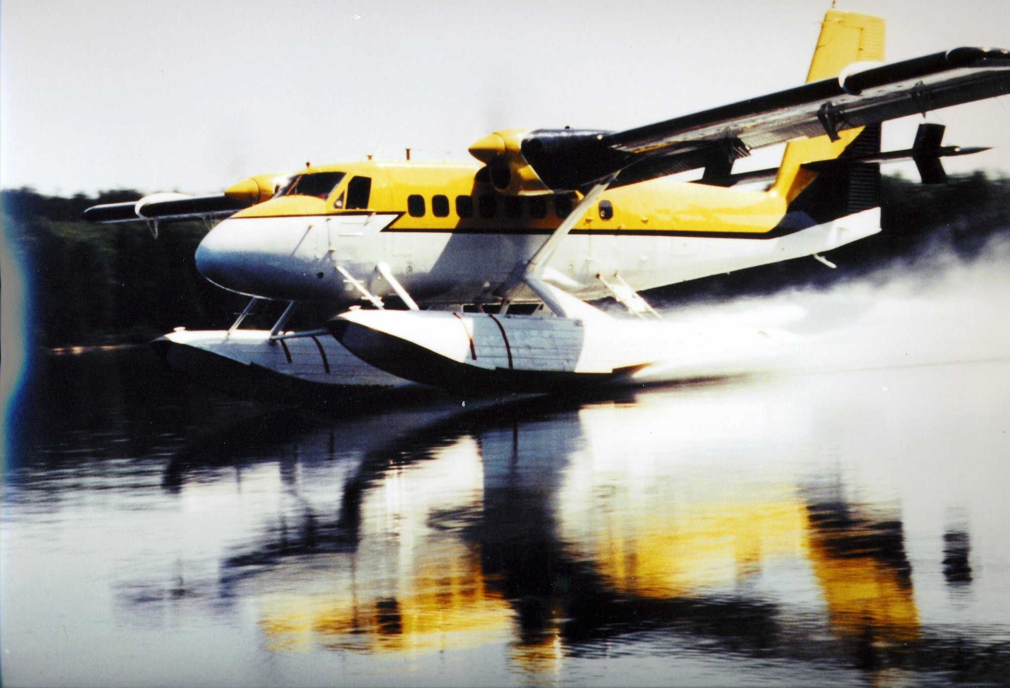  CF-PAT    ,  I  have  lots  of  hours  on this  old  girl..  She  is  serial  #2  and  was  built  in  67.  She  is  now  in  the  museum in  Calgary..  There  was  some  talk  that  when  she  went  there , I  should  be  stuffed    and  put  in  there  with  her ! ! I didn`t  take this  Pic  as  I  was  flying  her..