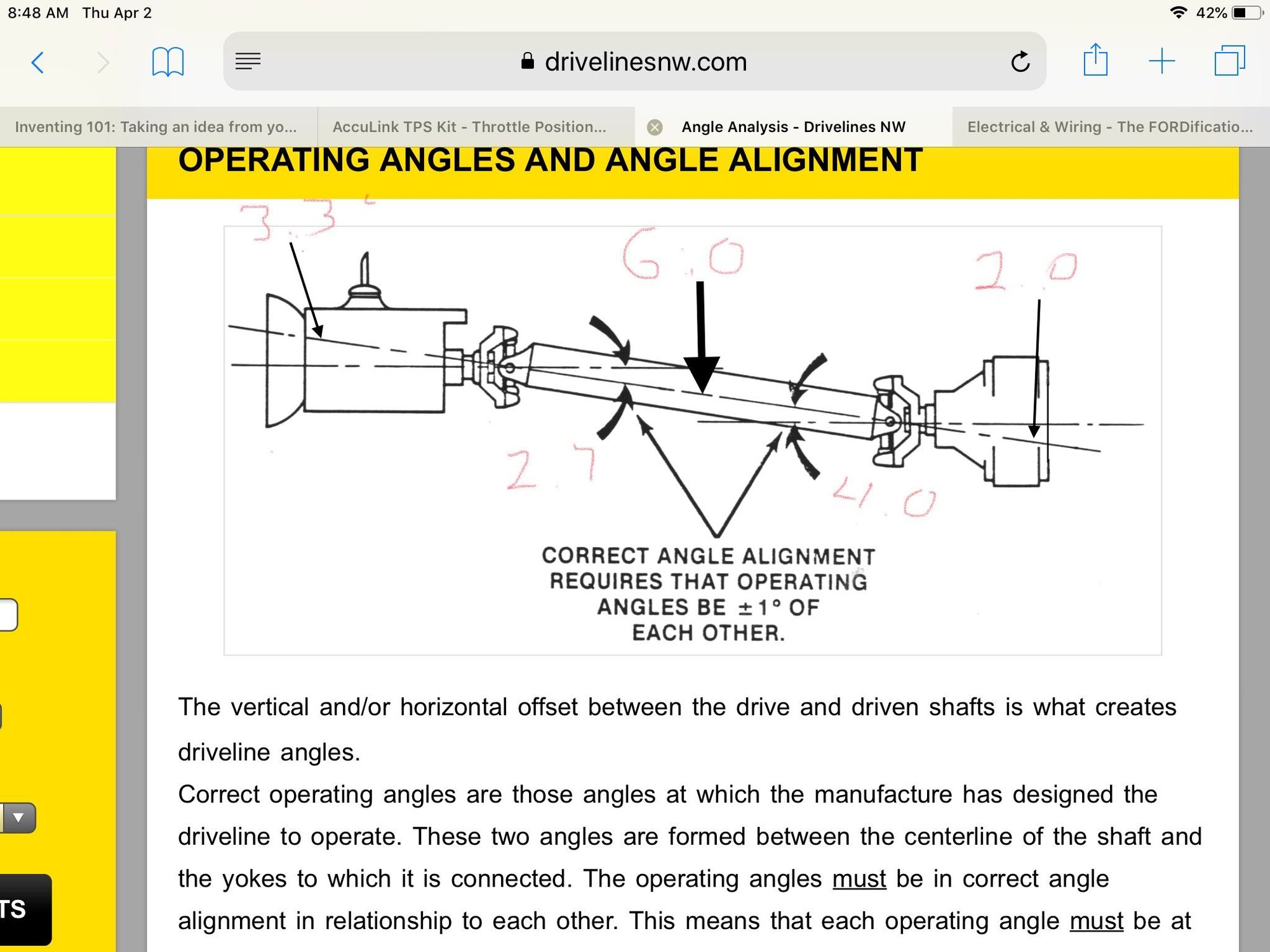 Correct drive shaft angles Ford Truck Enthusiasts Forums
