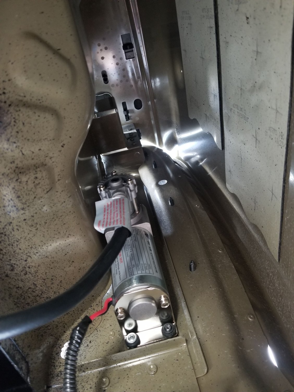 Air bag compressor install location suggestions Ford Truck