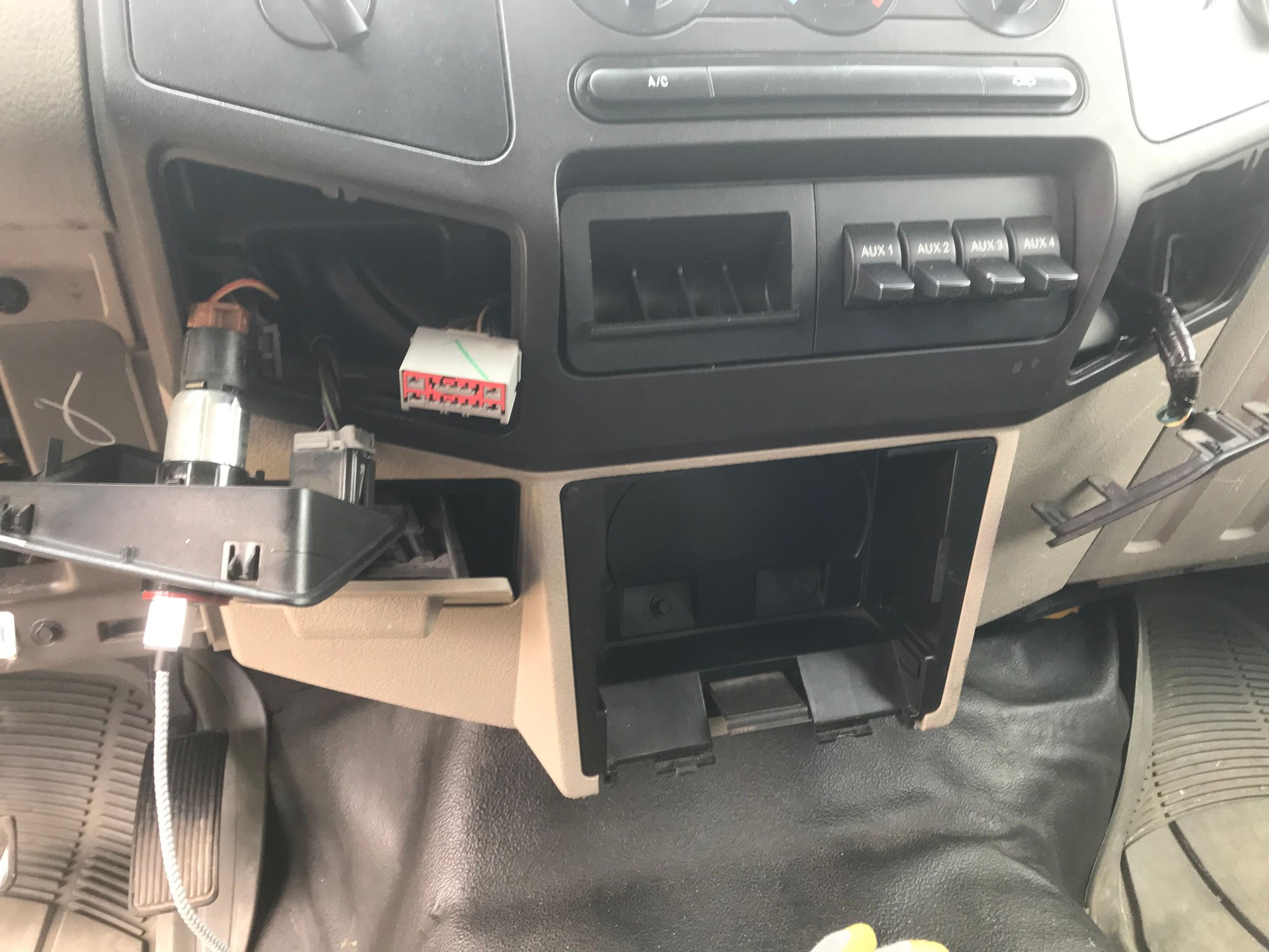 Factory brake controller plug location ‘08 F250 Ford Truck