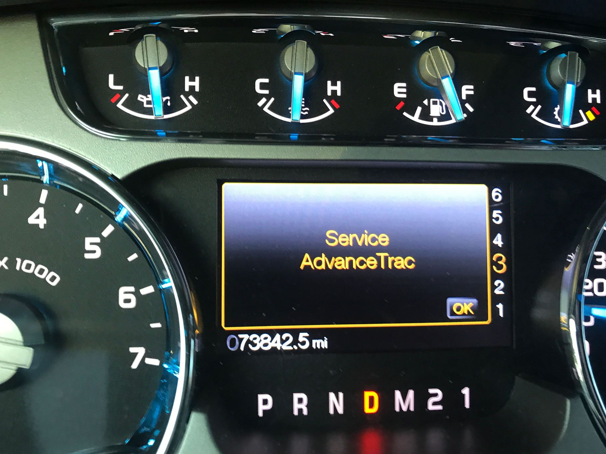 Hill descent control fault, service AdvanceTrac warning - Ford Truck ...