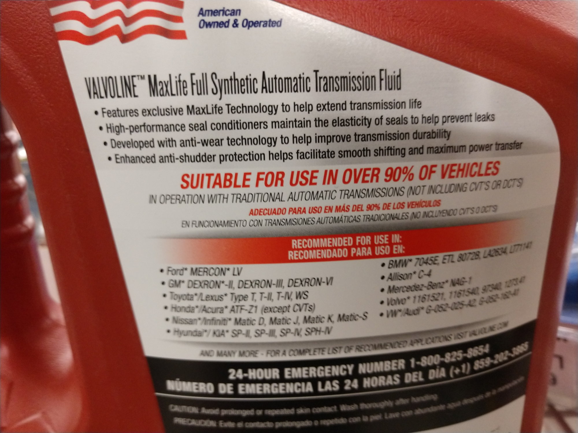 6 Quarts Mobil1 Synthetic LV ATF HP 122210 India
