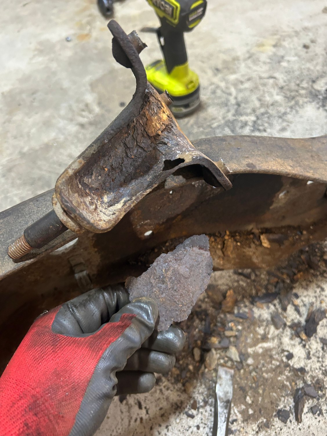 rusted out rear shock mounts