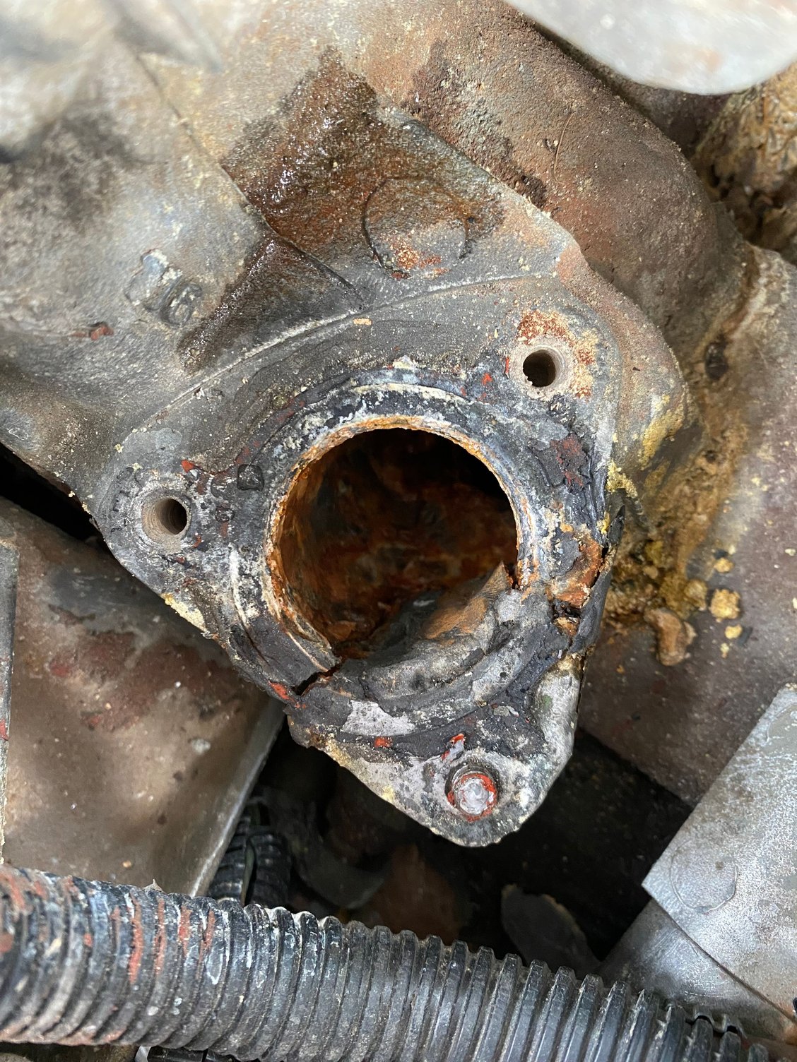 Broken Thermostat housing mount Ford Truck Enthusiasts Forums