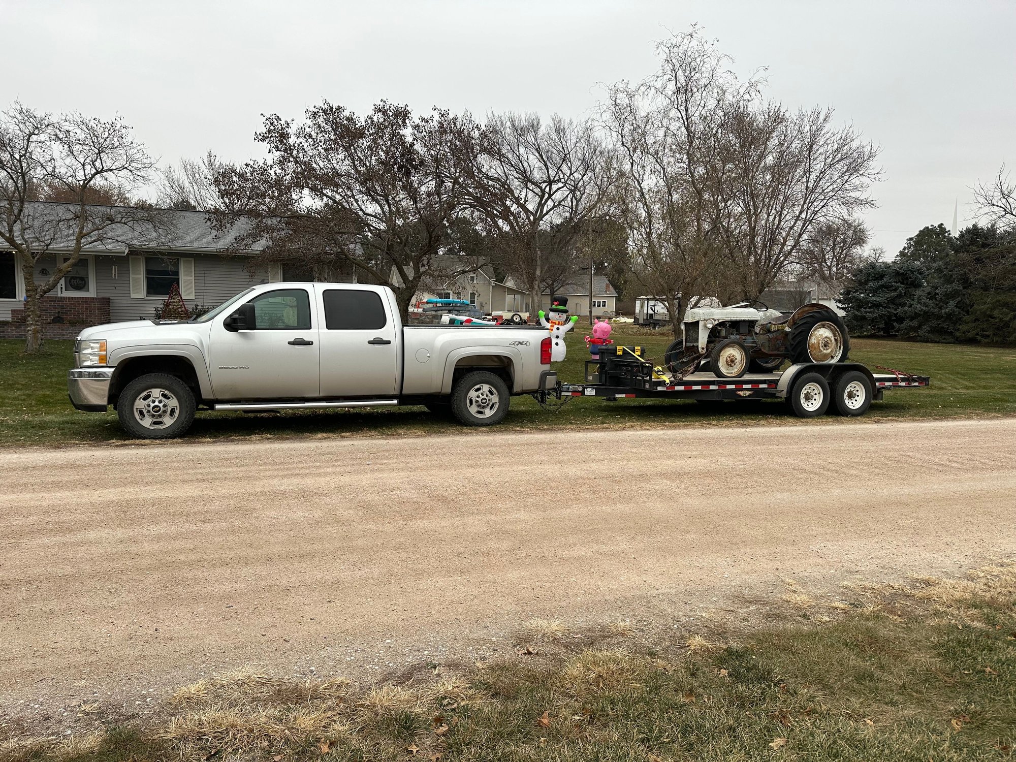 Bright this home right after thanksgiving. First time using my trailer I got super cheap back in June. 