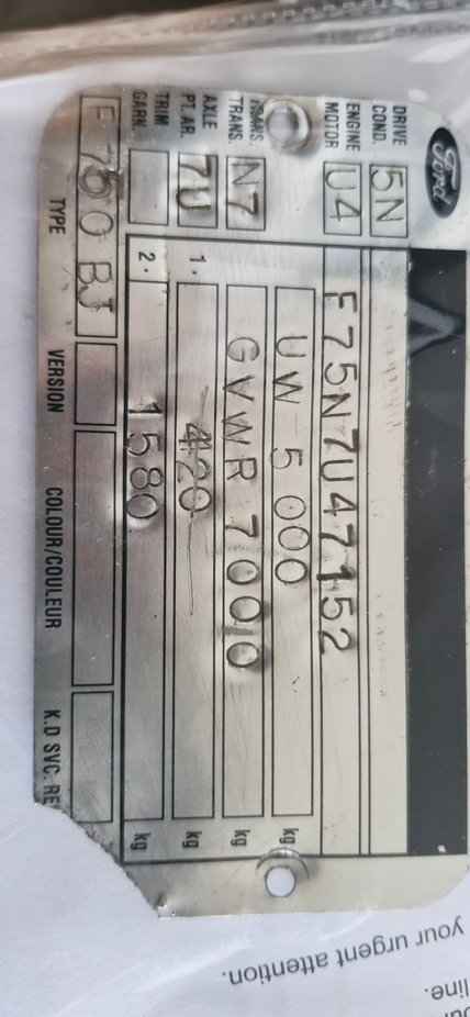 The plate that came with the truck