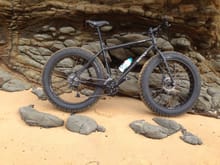 Simpson Desert bike - beach riding for some training.