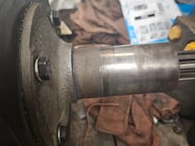 T85 car bearing retainer sleeved to work with truck throw out bearing.