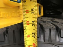 Front tire. (34.83) actual 34.2