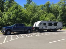 First tow last week with our 2018 F350 PSD and 2018 KZ Connect 281BH. 

Easy tow. We did about 500 miles and could barely tell it was back there. 