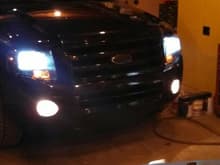 HID's 55wt - LED parking/turn lights - Stock :-( Fogs...