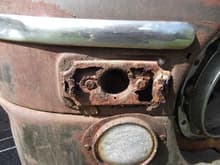 Severe rust around the parking lights