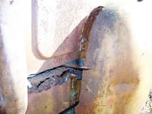 Rusted through fender and bed