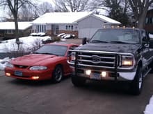 F-250 and Mustang