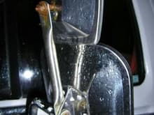 GM towing mirror head showing convex mirror bracket