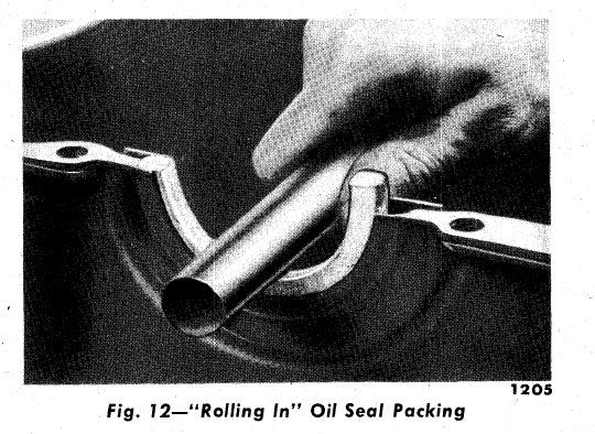 willys ford crankshaft front end  packing  1 only  rope type
