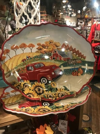 Saw this at Cracker Barrel last night.  I know it’s a fall scene and not Christmas but wanted to share. 