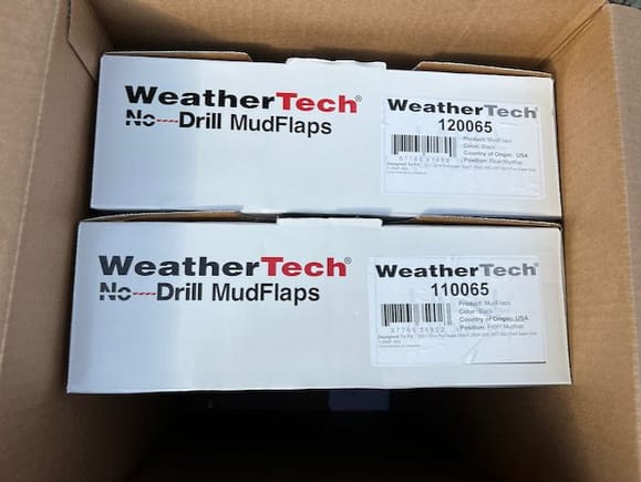 Weathertech 11065 (front) and 120065 (rear) Mudflaps.