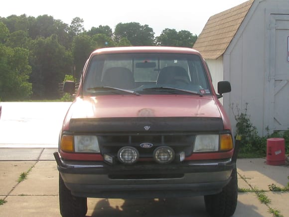 Before I worked on truck, computer went bad and paint was faded, also had dents all over it.