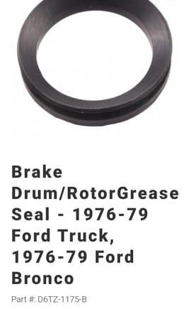 These are what's coming up although they say oil seal 