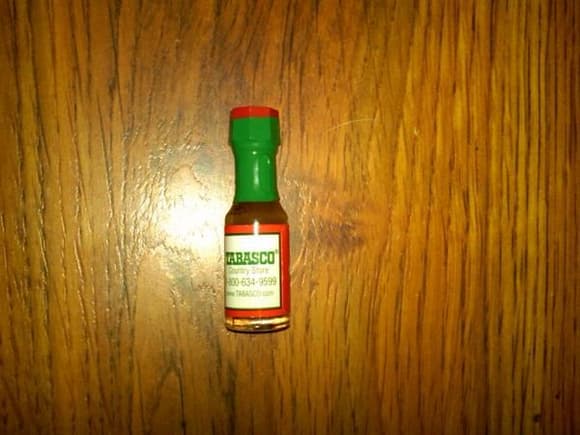 What doesn't go good with a little Tabasco? (Old Army habit - hard to break...)