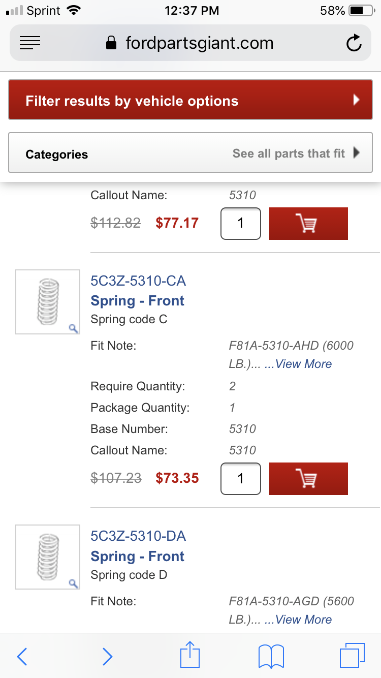 2019 F250 front coil spring part numbers? Ford Truck Enthusiasts Forums