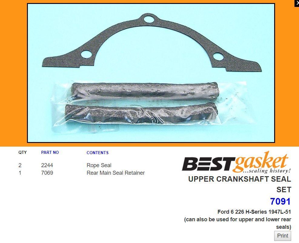 226 Rear Main Seal NAPA? Ford Truck Enthusiasts Forums