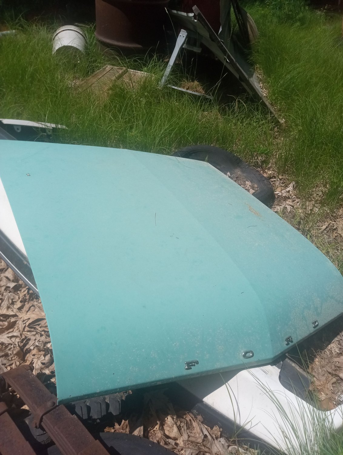 It's a Ford Hood... But what Year and Model is it? Rust Free and Damage free. It's For Sale if anyone needs it or is interested in it. $175. Located in Central Wisconsin. In City Point Wisconsin. 