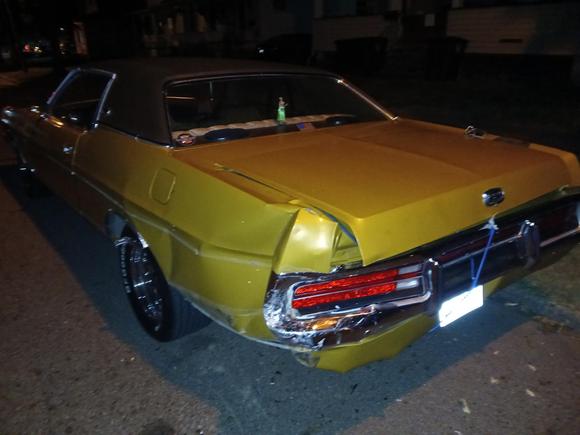 After hit and run.... later caught illegal immigrant with no license or insurance