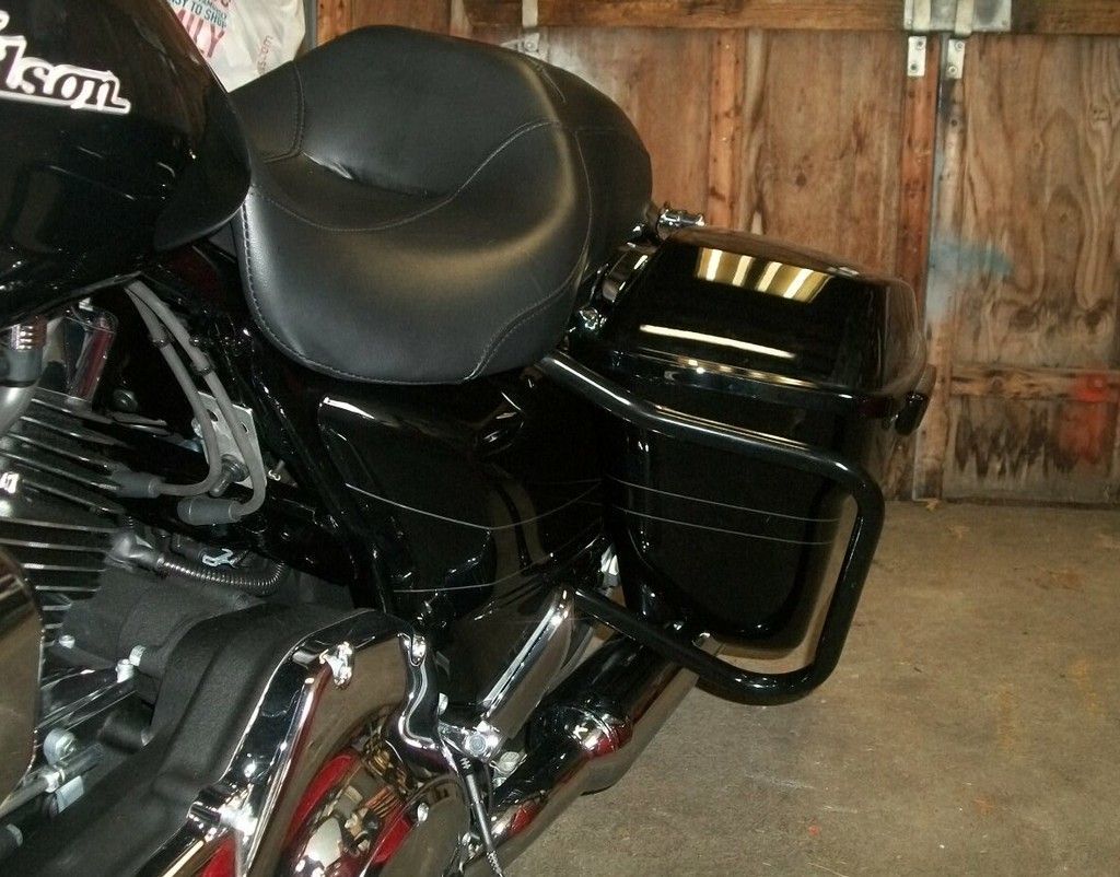 installed saddlebag guards Harley Davidson Forums