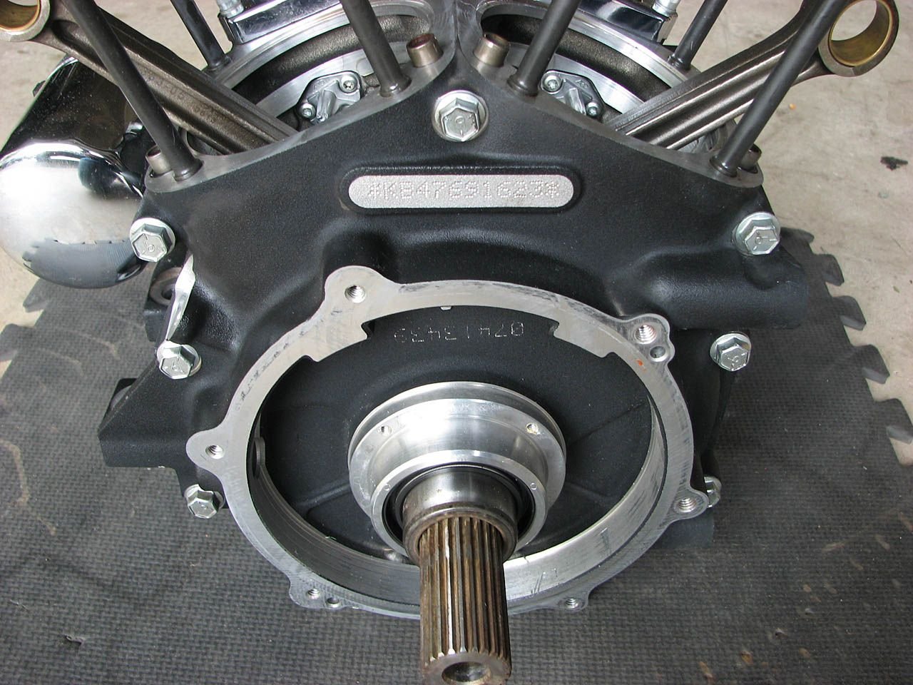 Twin Cam Engine Short Block Cases with Crank, Rods, Wood Cams