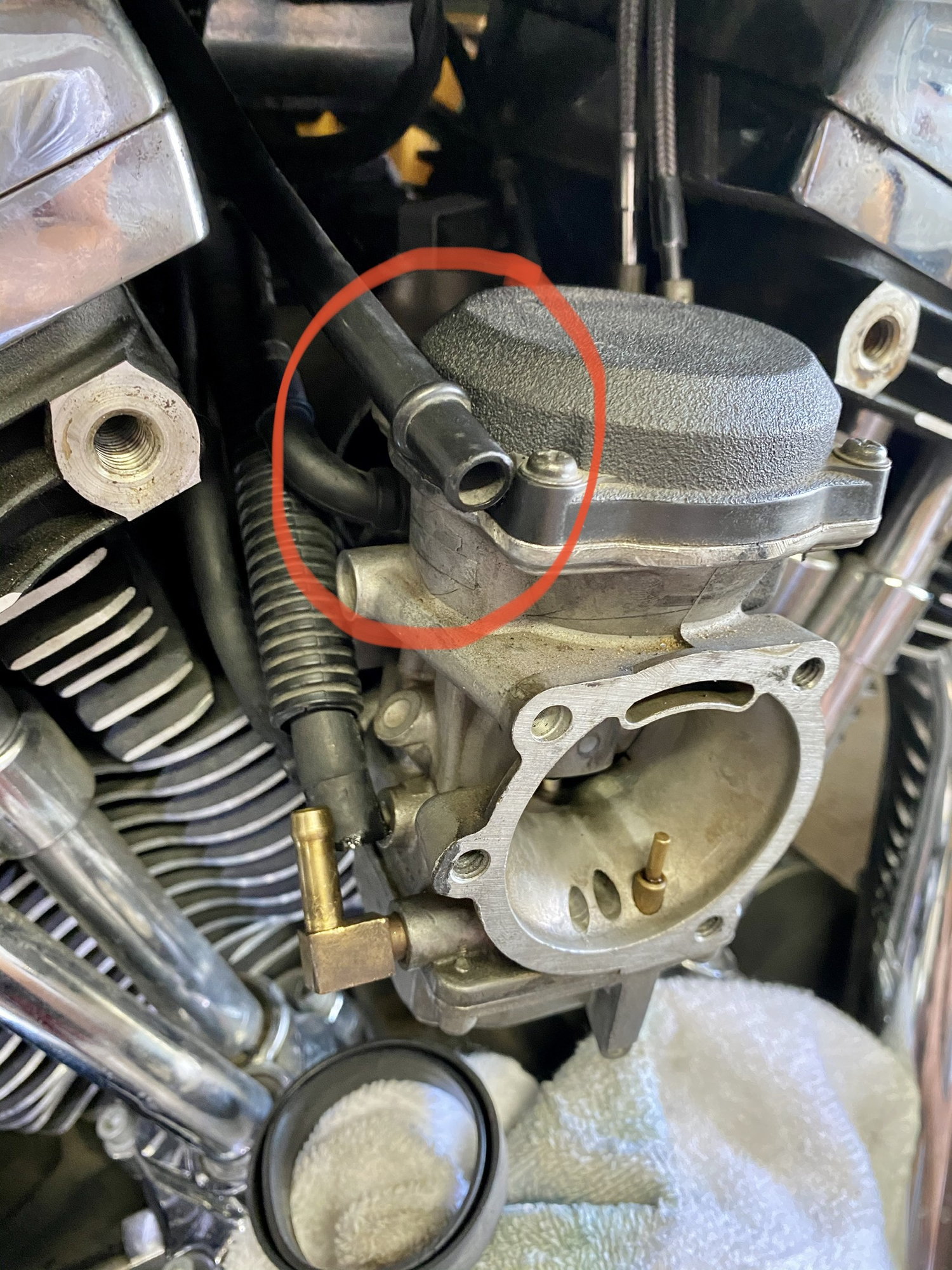 Question about hoses at carb Harley Davidson Forums