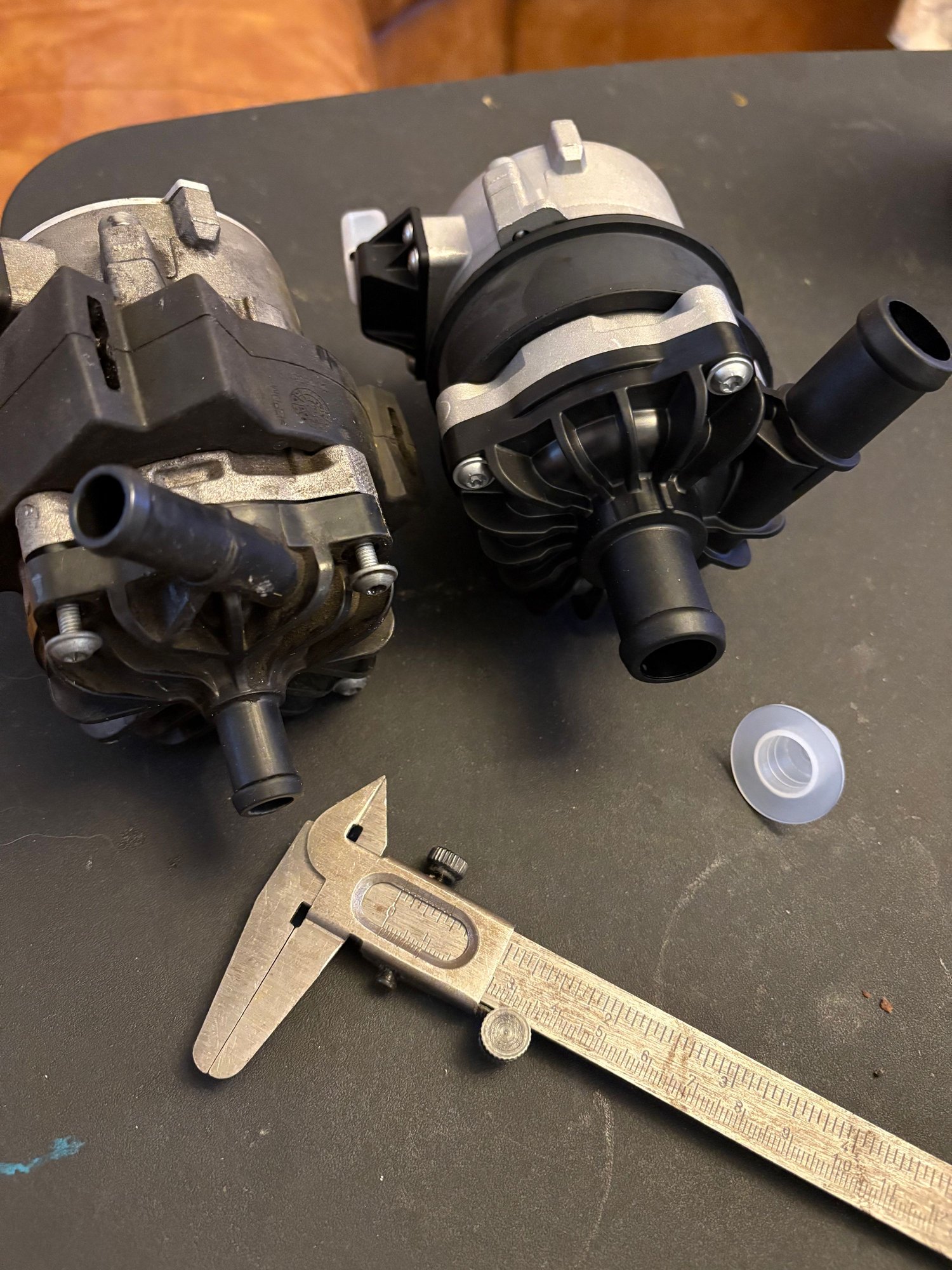 Old pump left.  New pump right