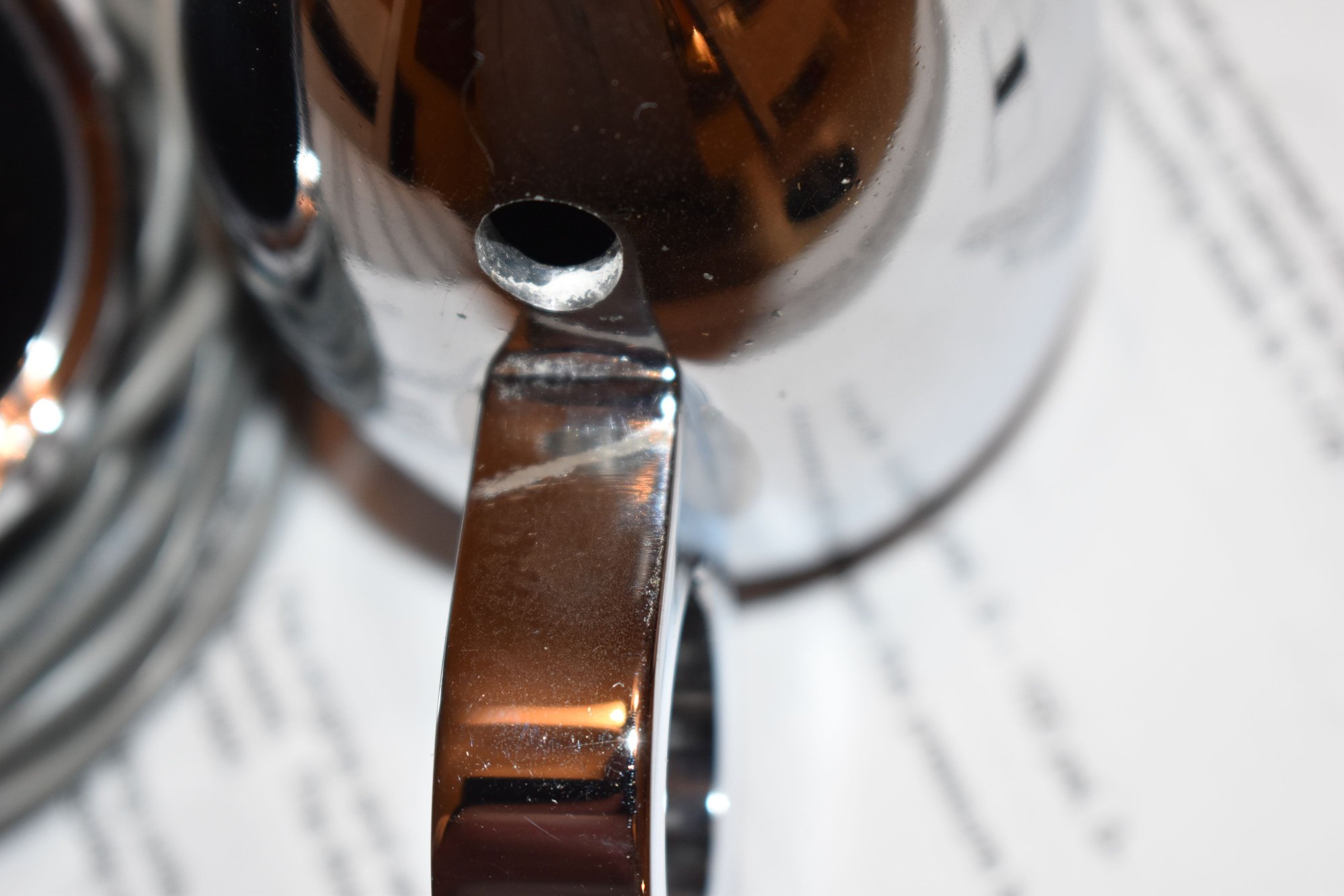 Mount has a chrome flaw form the factory