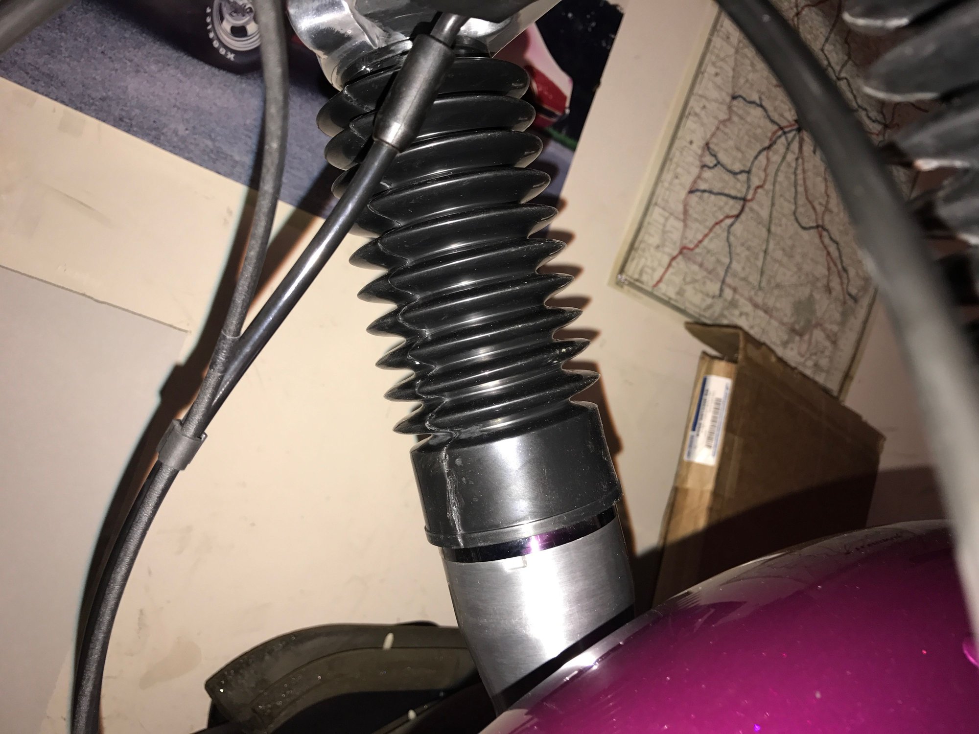 Bikers Choice Fork boots installed Page 2 Harley Davidson Forums