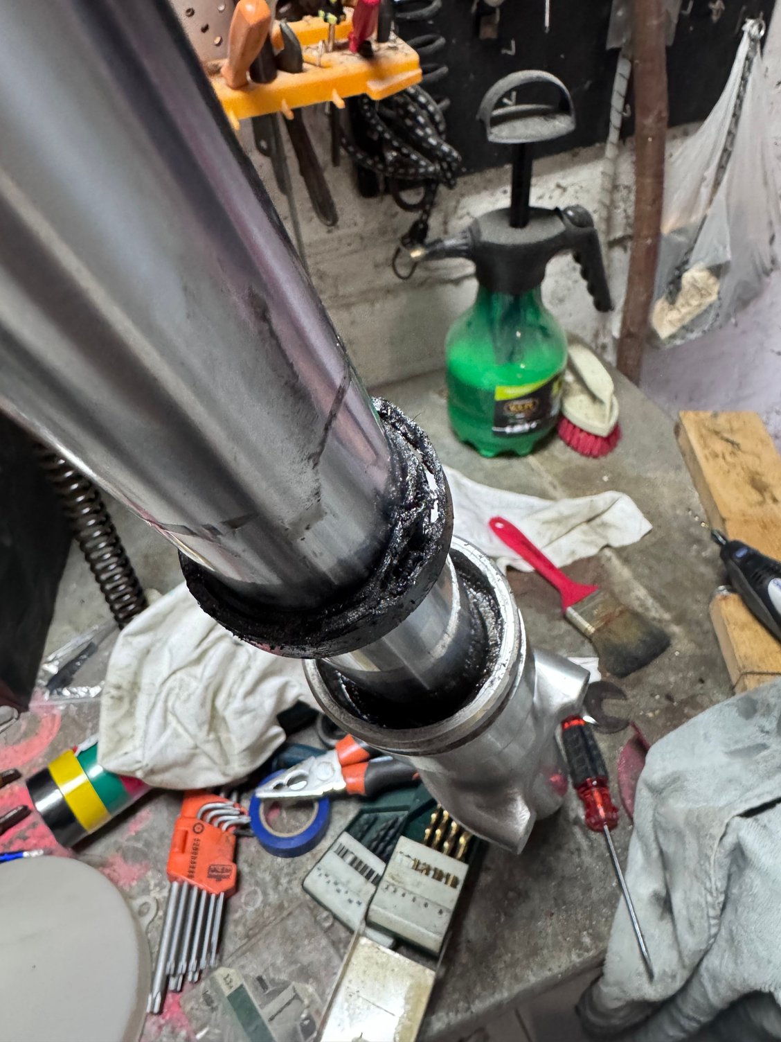 This the result of  hard work for get out the oil seal 